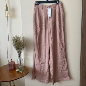 Urban Outfitters Tan Nude Blush Linen Pants Trousers
